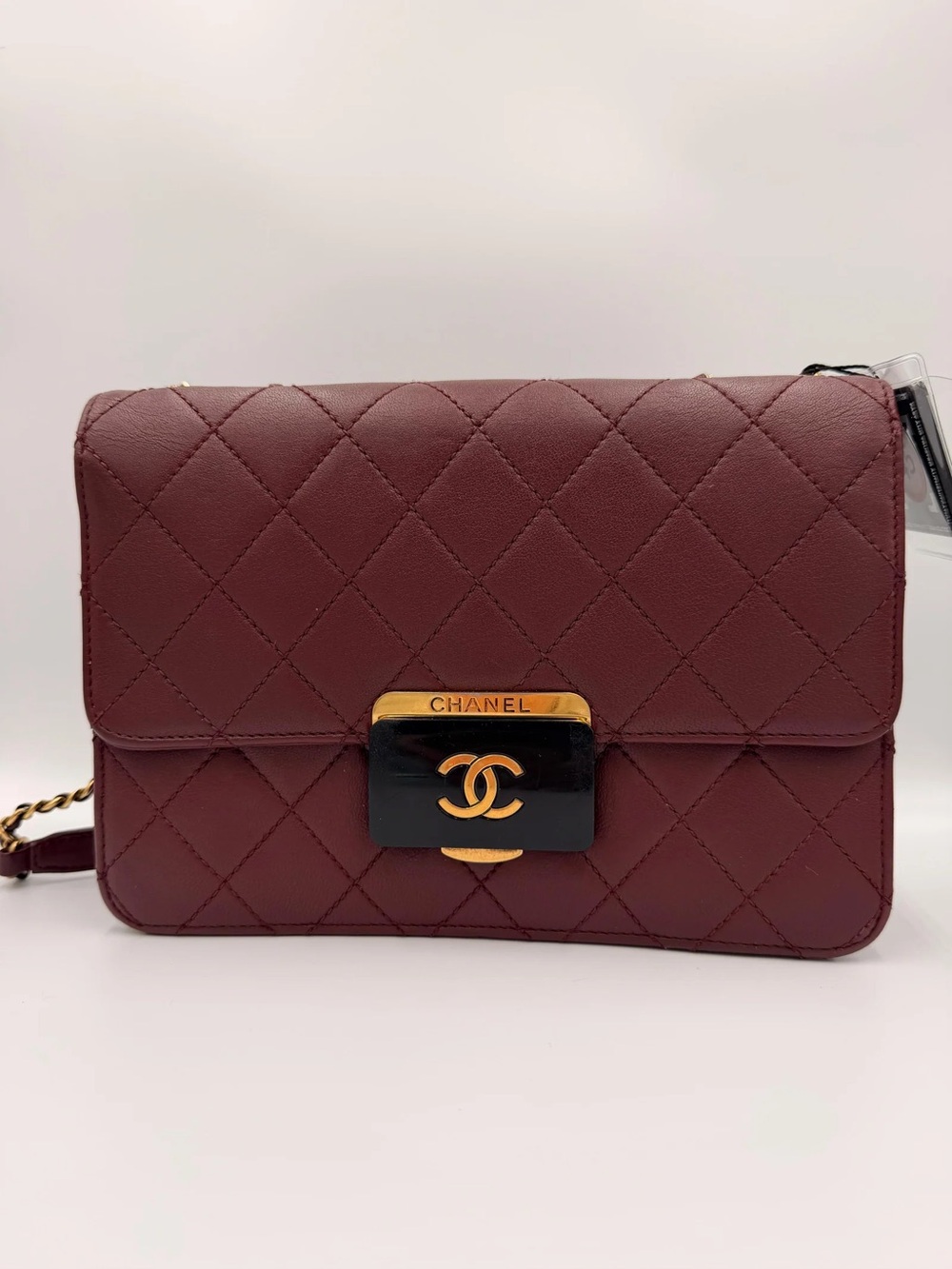 Chanel Beauty Lock Quilted Flap — Burgundy